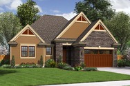 Front Rendering of Plan 1161ES - The Hoover Front Rendering of Mascord House Plan 1161ES - The Hoover