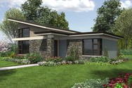 Front Rendering of Plan 1166 - The Dunland Front Rendering of Mascord House Plan 1166 - The Dunland