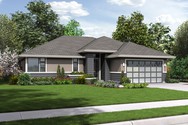 Front Rendering of Plan 1169ES - The Modern Ranch Front Rendering of Mascord House Plan 1169ES - The Modern Ranch