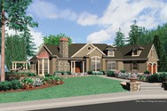 Front Rendering of Plan 1233 - The Cainsville Front Rendering of Mascord House Plan 1233 - The Cainsville