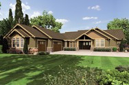 Front Rendering of Plan 1235 - The Broderick Front Rendering of Mascord House Plan 1235 - The Broderick