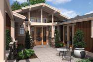 Front Rendering of Plan 1237 - The Skylar Front Rendering of Mascord House Plan 1237 - The Skylar