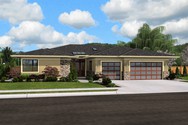 Front Rendering of Plan 1245 - The Riverside Front Rendering of Mascord House Plan 1245 - The Riverside