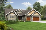 Front Rendering of Plan 1245C - The Lincoln Front Rendering of Mascord House Plan 1245C - The Lincoln