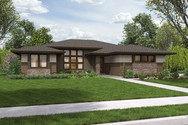 Front Rendering of Plan 1247 - The Dallas Front Rendering of Mascord House Plan 1247 - The Dallas