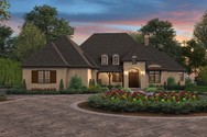 Front Rendering of Plan 1334 - The Cherbourg Front Rendering of Mascord House Plan 1334 - The Cherbourg