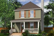 Front Rendering of Plan 21118B - The Juniper Front Rendering of Mascord House Plan 21118B - The Juniper