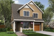 Front Rendering of Plan 21127 - The Sunnycrest Front Rendering of Mascord House Plan 21127 - The Sunnycrest