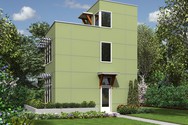 Front Rendering of Plan 21129 - The Lexington Front Rendering of Mascord House Plan 21129 - The Lexington