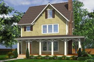 Front Rendering of Plan 22172C - The Carrington Front Rendering of Mascord House Plan 22172C - The Carrington