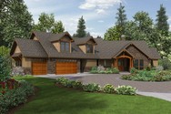 Front Rendering of Plan 22190 - The Silverton Front Rendering of Mascord House Plan 22190 - The Silverton