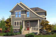 Front Rendering of Plan 22192 - The Roundhay Front Rendering of Mascord House Plan 22192 - The Roundhay
