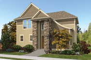 Front Rendering of Plan 22192A - The Birstall Front Rendering of Mascord House Plan 22192A - The Birstall