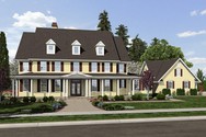 Front Rendering of Plan 2418A - The Garnell Front Rendering of Mascord House Plan 2418A - The Garnell