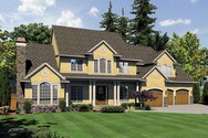 Front Rendering of Plan 2428C - The Winthrop Front Rendering of Mascord House Plan 2428C - The Winthrop