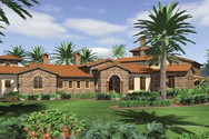 Front Rendering of Plan 2440 - The Franciscan Front Rendering of Mascord House Plan 2440 - The Franciscan