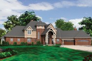Front Rendering of Plan 2455 - The Lacombe Front Rendering of Mascord House Plan 2455 - The Lacombe