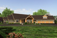 Front Rendering of Plan 2464 - The Manitoba Front Rendering of Mascord House Plan 2464 - The Manitoba