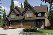 Front Rendering of Plan 4038-Unit B - The Hawthorn Front Rendering of Mascord House Plan 4038-Unit B - The Hawthorn