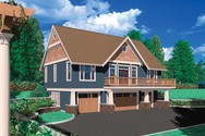 Front Rendering of Plan 5016A - The Barnesville Front Rendering of Mascord House Plan 5016A - The Barnesville
