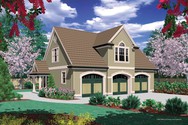 Front Rendering of Plan 5016B - The Eastman Front Rendering of Mascord House Plan 5016B - The Eastman