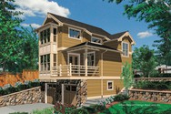 Front Rendering of Plan 5020 - The Merillat Front Rendering of Mascord House Plan 5020 - The Merillat