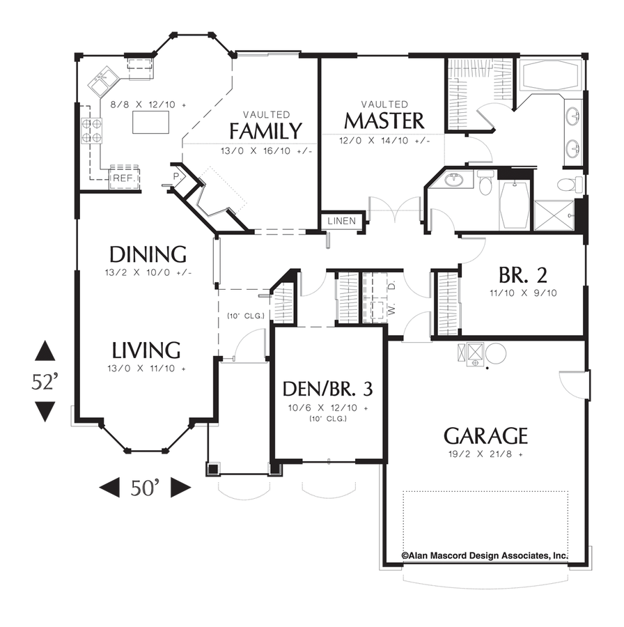 Ranch House Plan 1128F The Carter 1693 Sqft 3 Beds 2 Baths