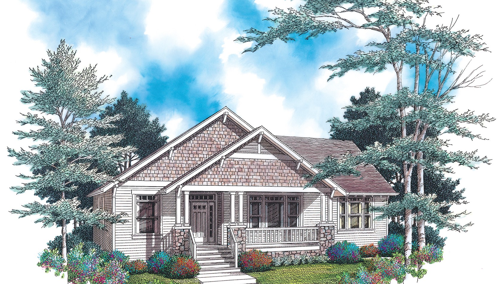 Main image for house plan B1142A-2 Car: The Glenhaven