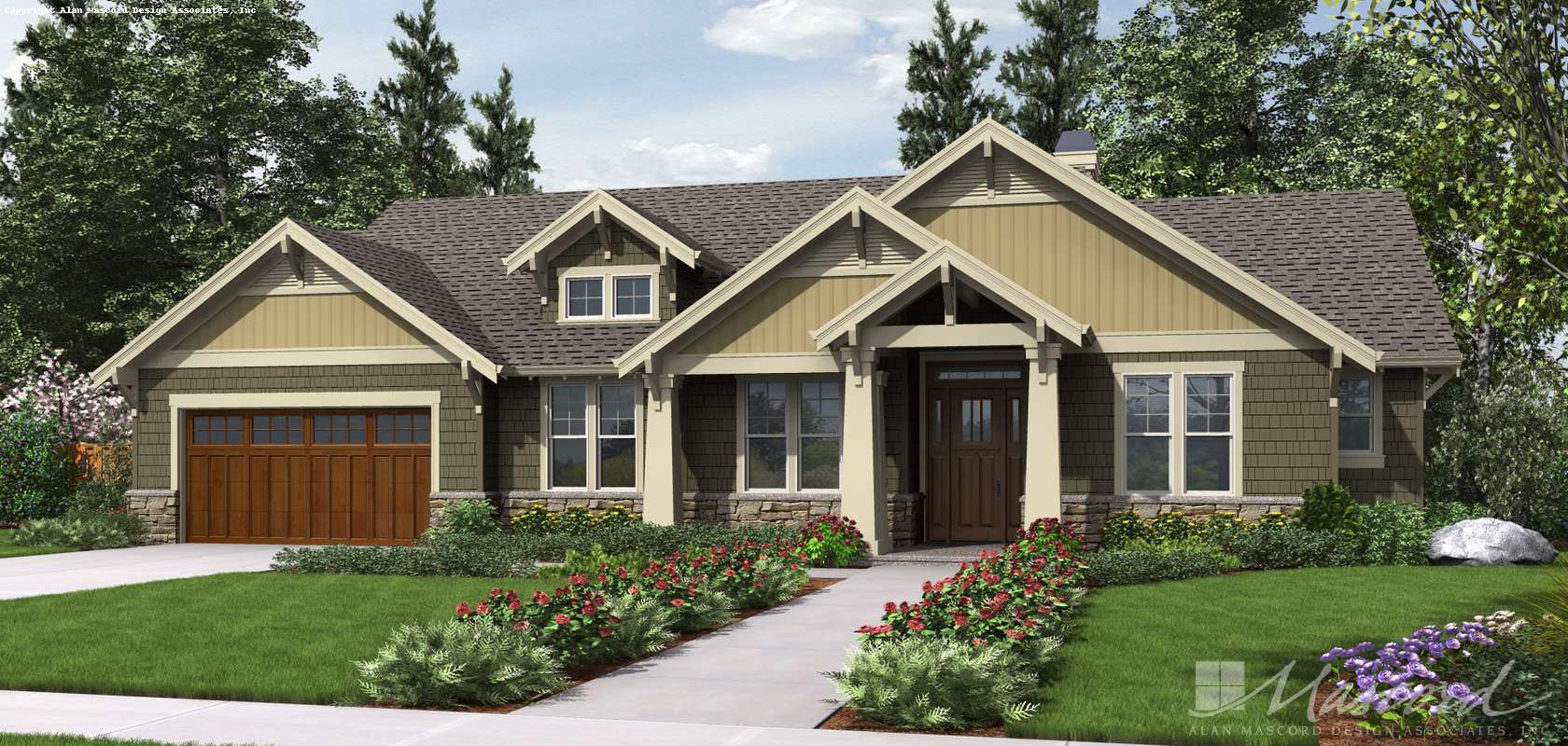 Mascord House Plan 1144EB: The Umatilla