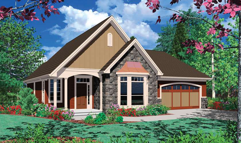 Cottage House Plan 1145A The Fischer: 1669 Sqft, 3 Beds, 2 Baths