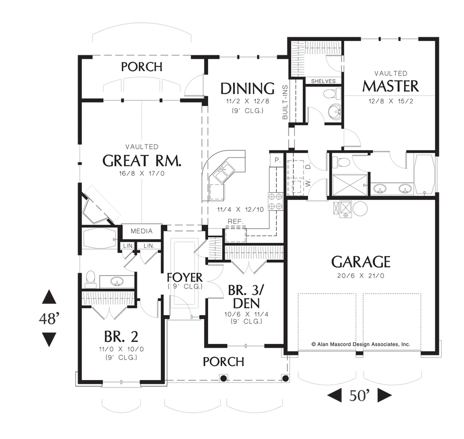 Cottage House  Plan  1146 The Godfrey 1580 Sqft 3 Beds 2 