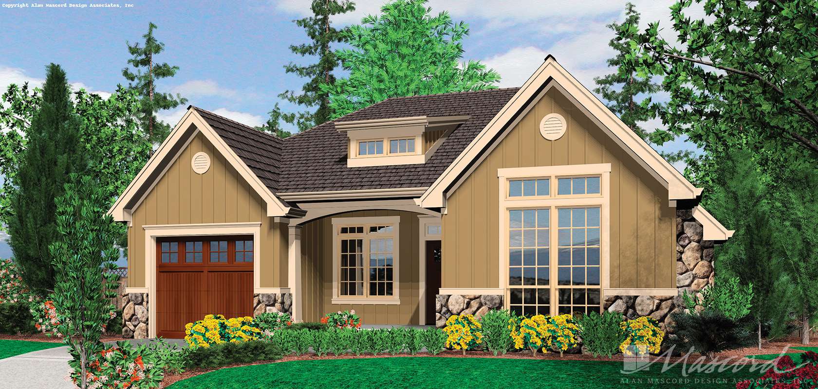 Cottage House Plan B1155A The Northwood 1569 Sqft, 3 Beds, 2 Baths