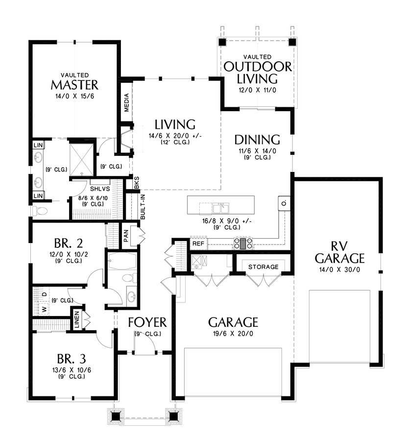 Cottage House Plan 1168c The Cafe 1834 Sqft 3 Beds 2 Baths
