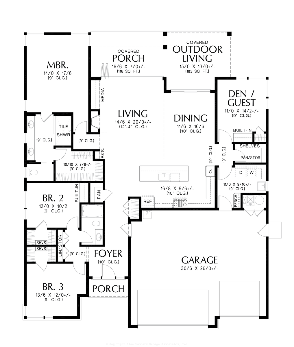 Modern House Plan 1168G The Peterson: 2266 Sqft, 4 Beds, 2 Baths