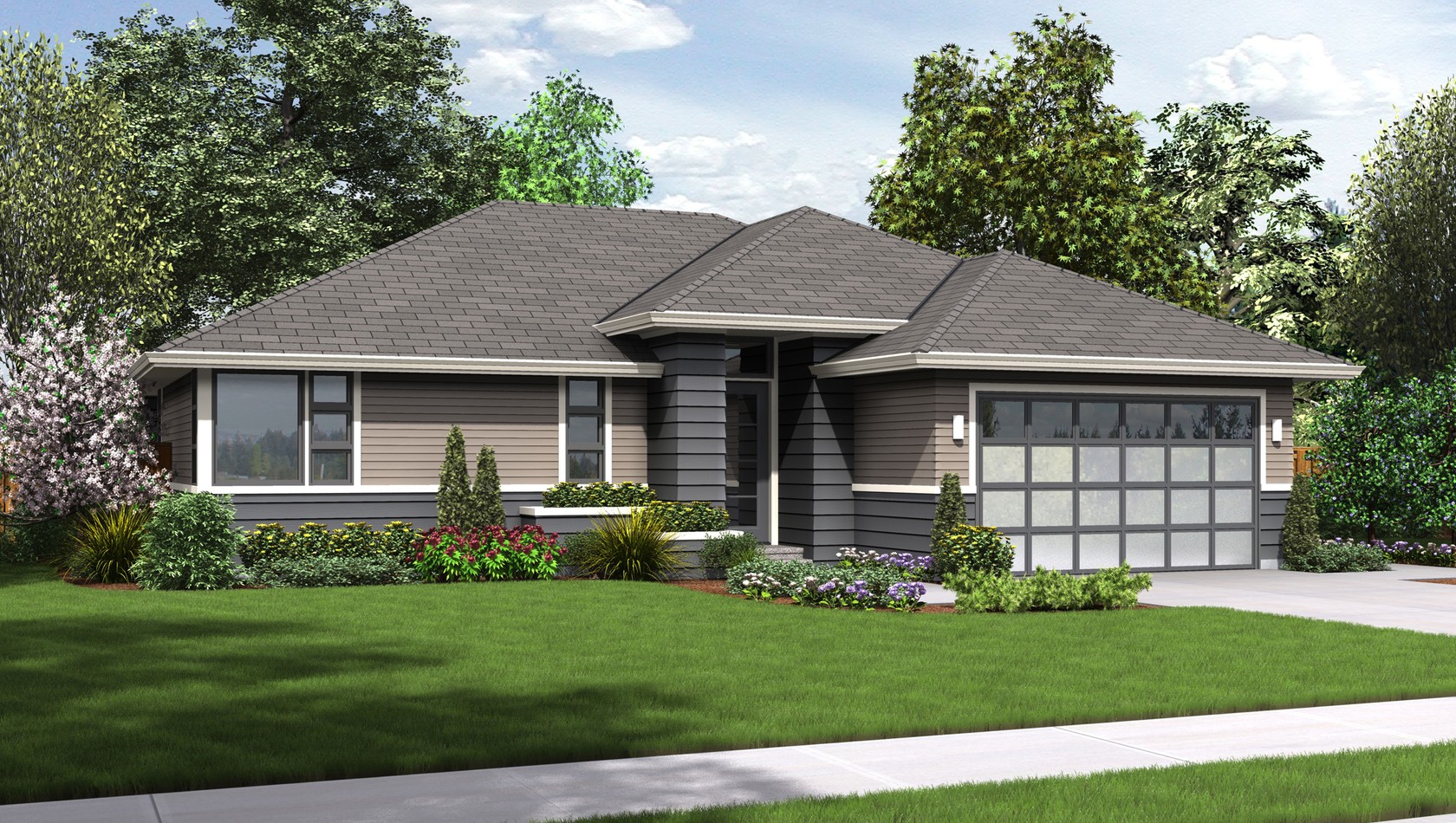  Ranch  House  Plan  1169ES The Modern  Ranch  1608 Sqft 3 Beds 2 Baths