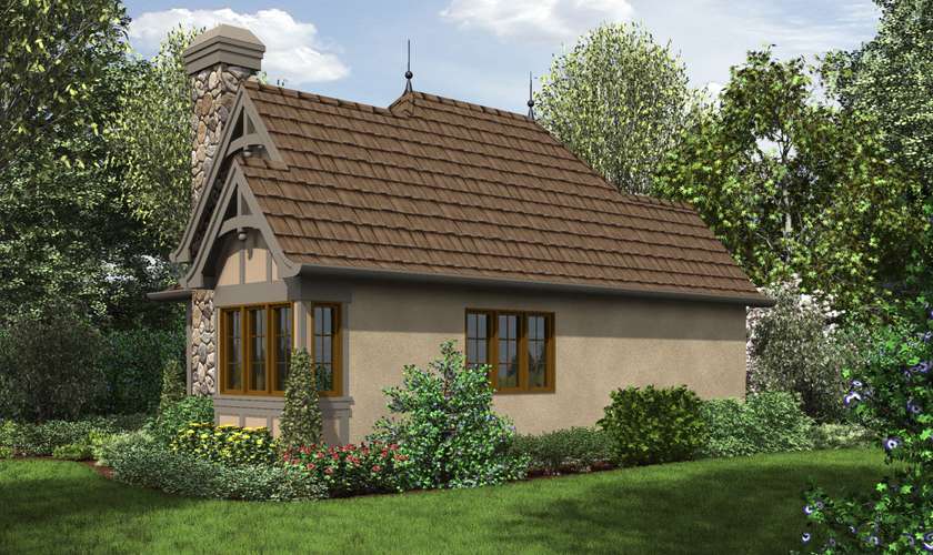 European House Plan 1173 The Mirkwood: 544 Sqft, 1 Beds, 1 Baths