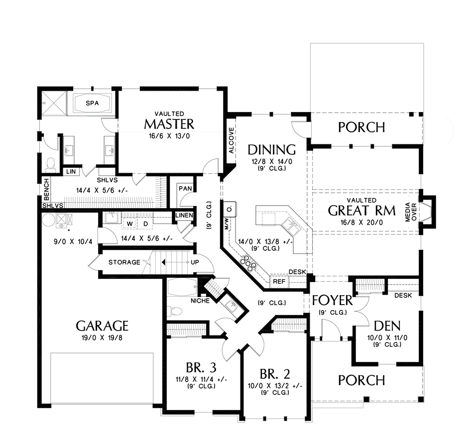 Craftsman House Plan 1231EA The La Quinta 2193 Sqft, 3