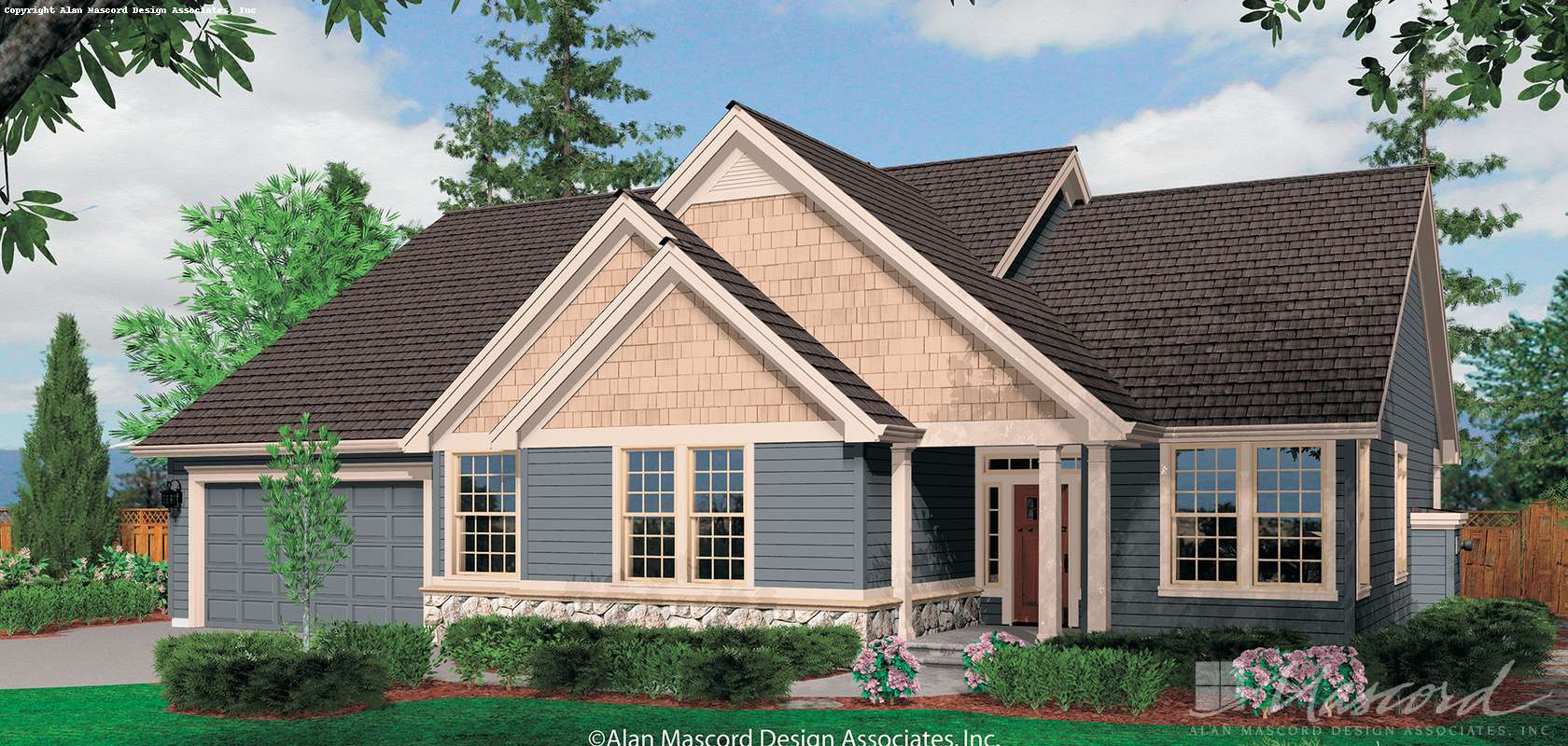 Mascord House Plan 1231F: The Saratoga