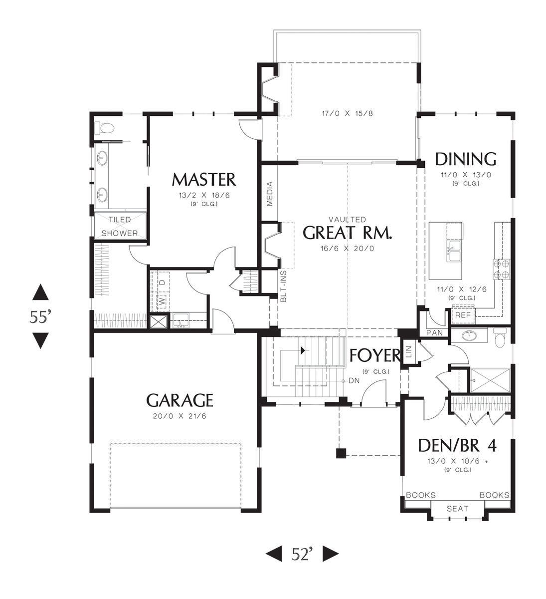 Craftsman House Plan 1236 The Linden: 2811 Sqft, 4 Beds, 3 Baths