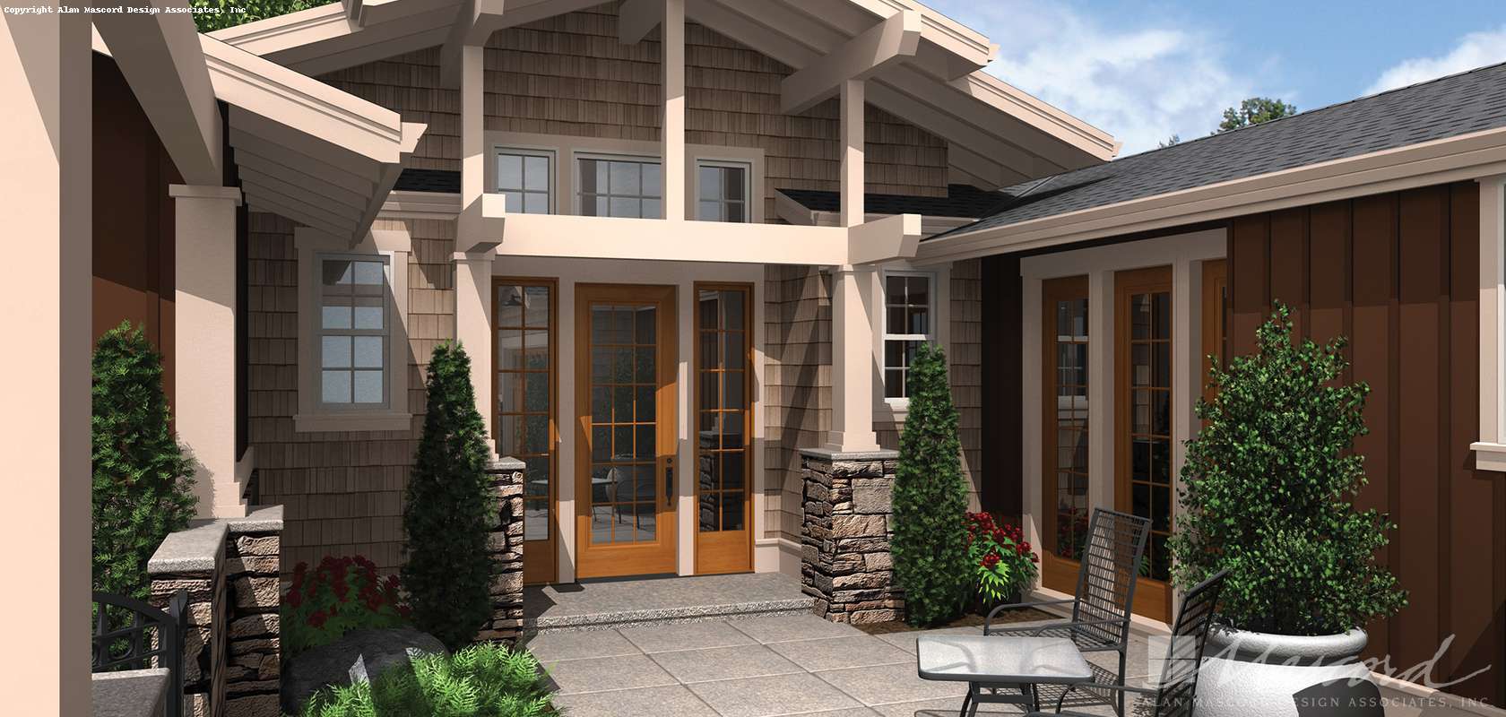 Mascord House Plan 1237: The Skylar