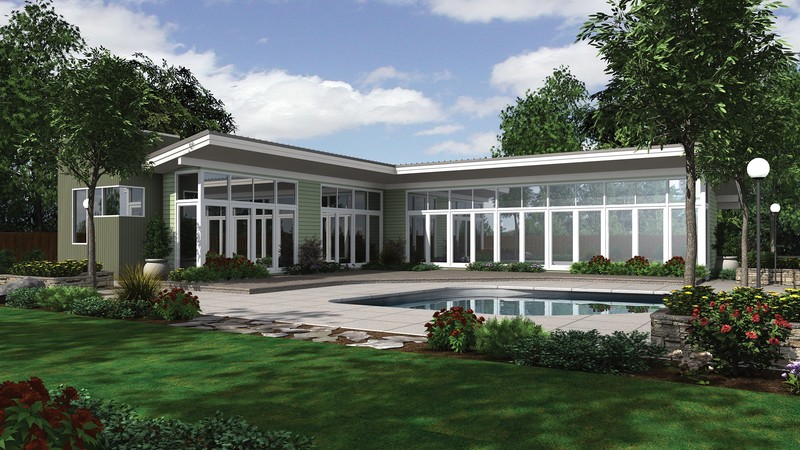 The shape of Plan 1238 lends itself to garden lovers