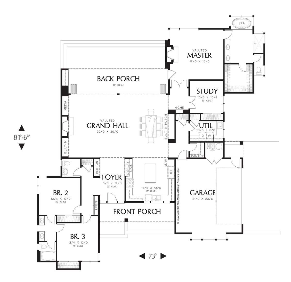 European House Plan 1242 The Saxon: 2749 Sqft, 3 Beds, 2.1 Baths