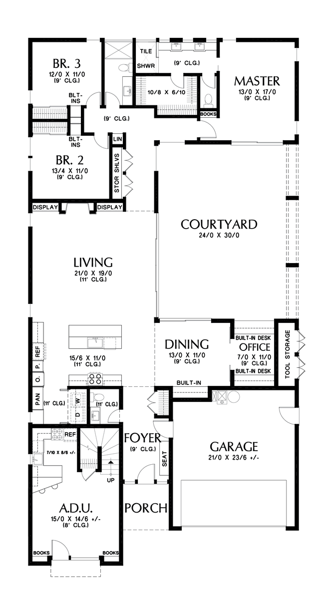 Contemporary House Plan 1260 The Alameda North: 2947 Sqft, 4 Beds, 3.1 ...