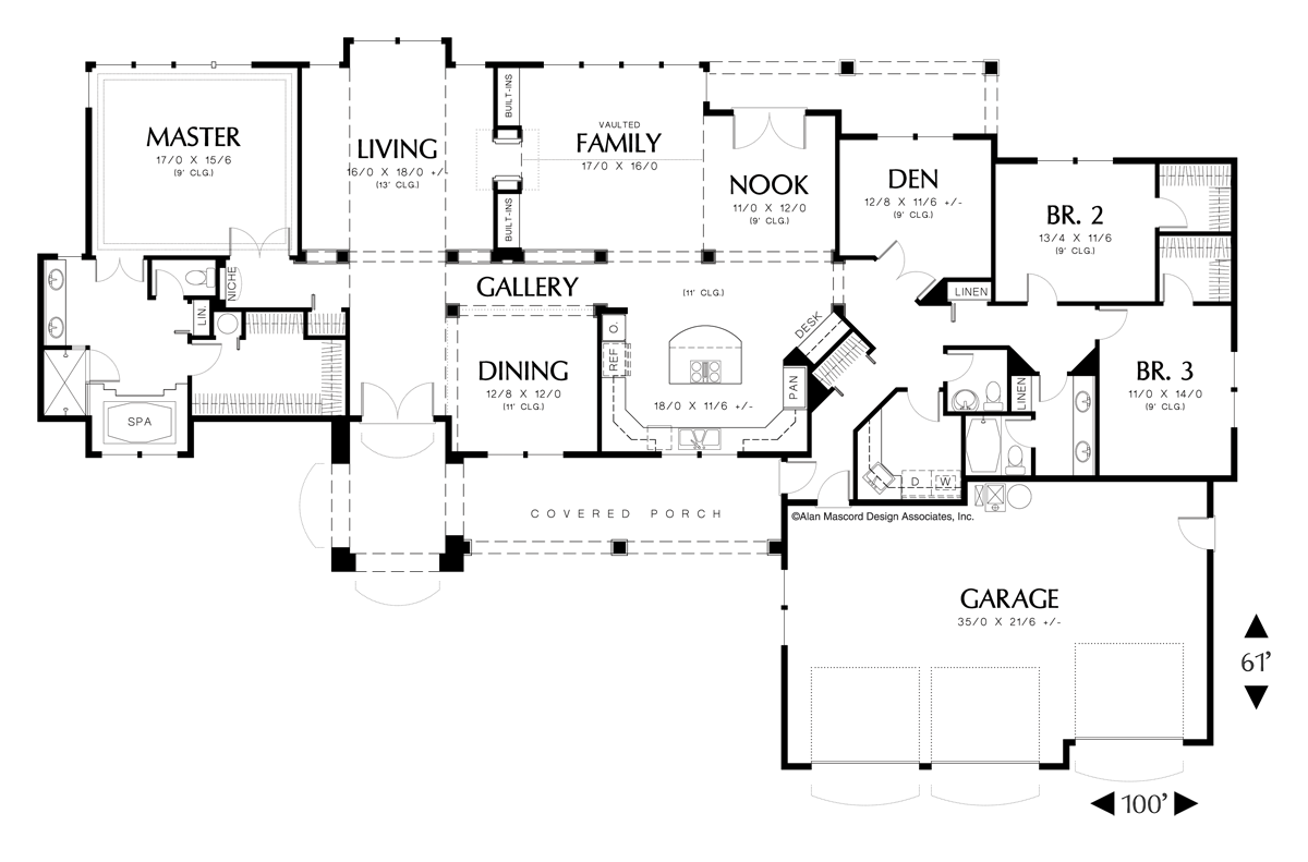 Contemporary House Plan 1313 The Grayson: 3004 Sqft, 3 Beds, 2.1 Baths