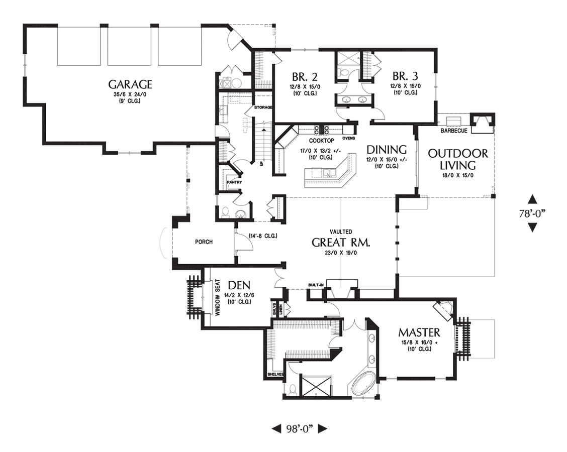 Mascord House Plan 1334 The Cherbourg