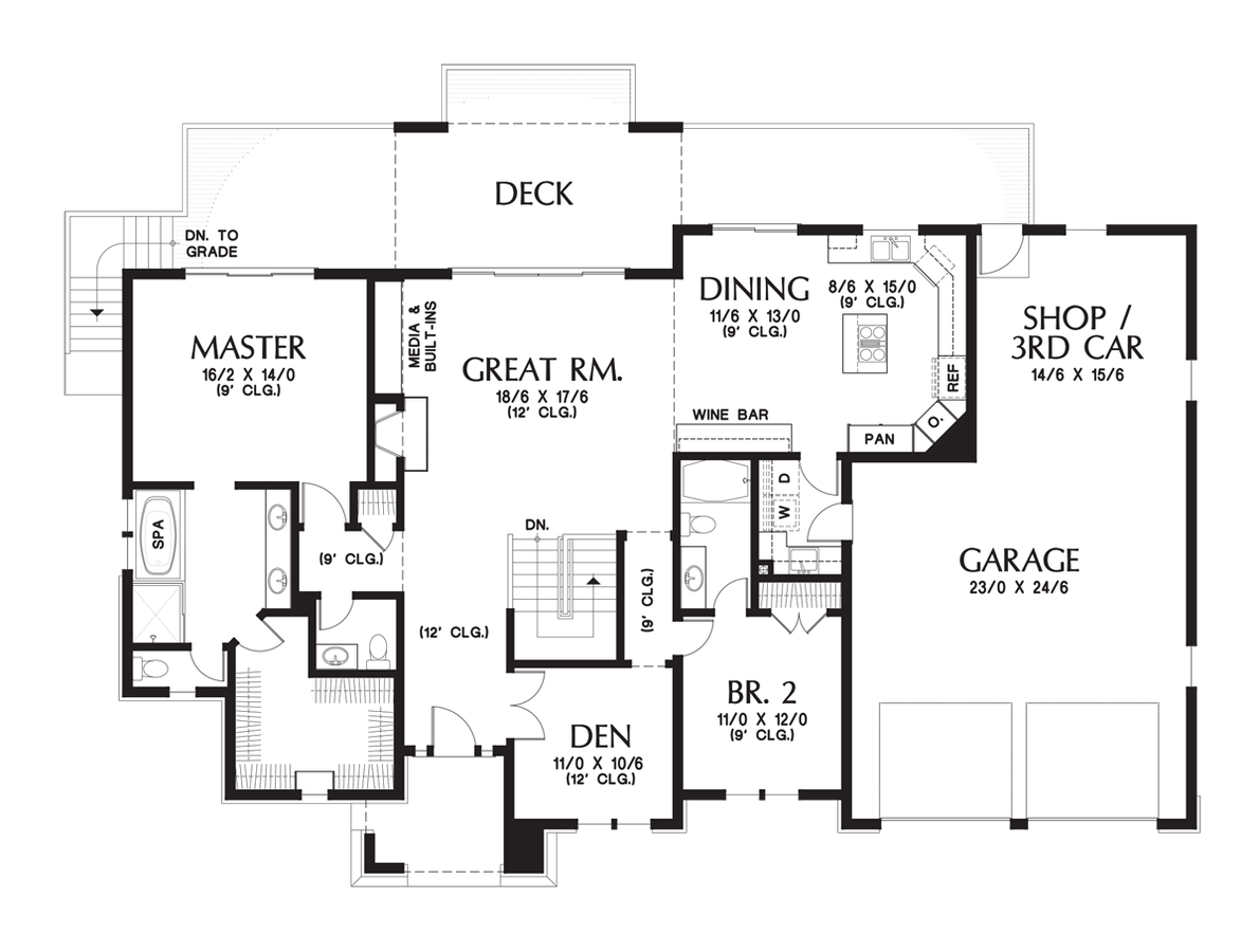 Contemporary House Plan 1339 The Briarwood 2694 Sqft 3 Beds 3 1