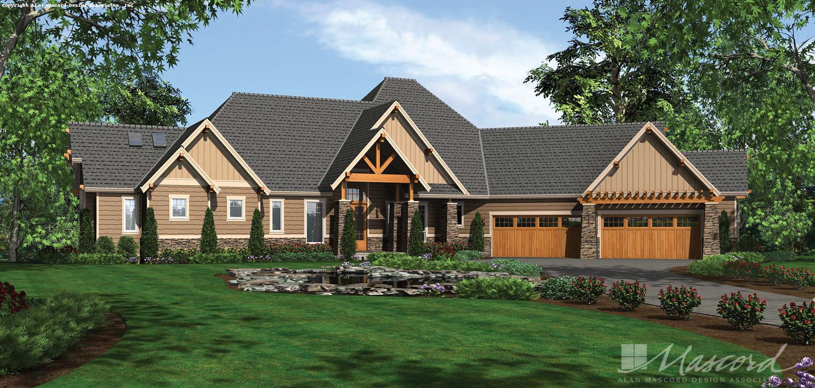 Mascord House Plan 1411D: The Timbersedge