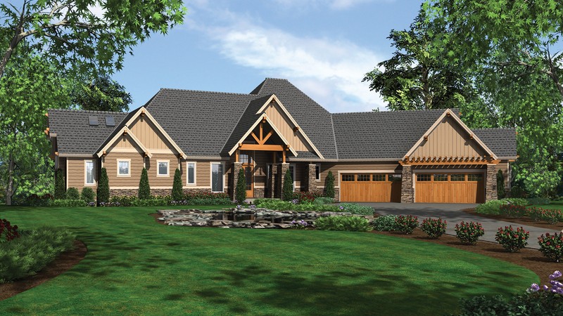 Craftsman House Plan 1411D The Timbersedge: 5155 Sqft, 4 Beds, 3.1 Baths