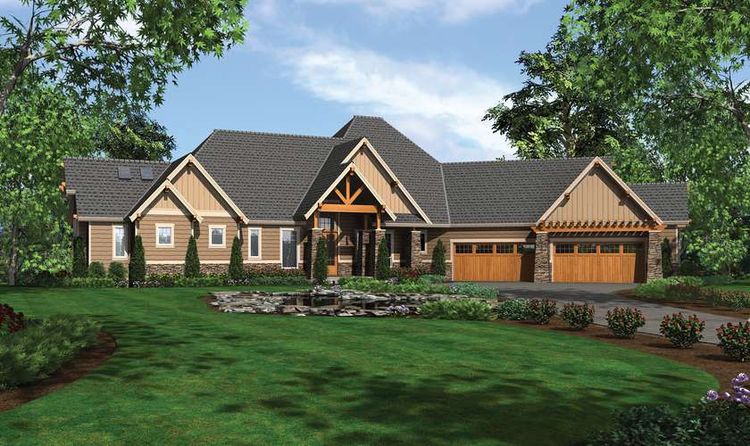 Mascord House Plan 1411D: The Timbersedge