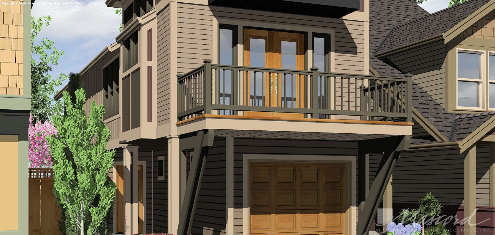 Mascord House Plan 21107: The Skycole